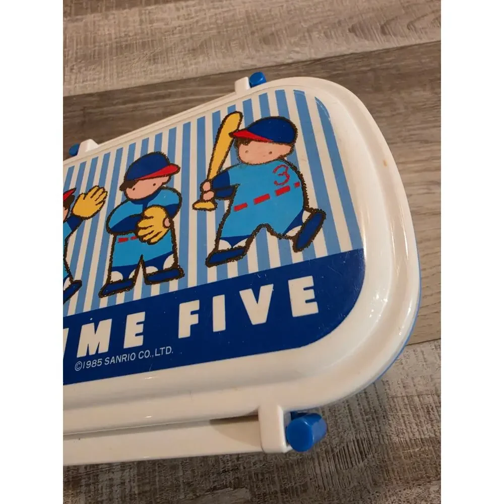 Vintage 1985 Sanrio Gimme Five Baseball Bento Box Japan